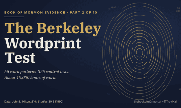 Book of Mormon Evidence, Part 2 of 10: The Berkeley Wordprint Test