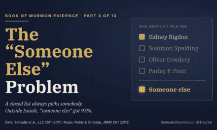 Book of Mormon Evidence, Part 3 of 10: The “Someone Else” Problem