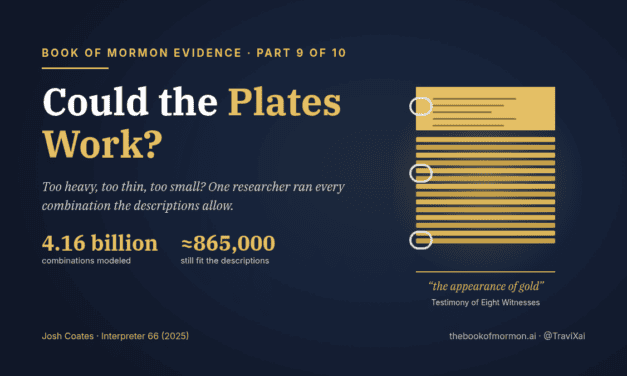 Book of Mormon Evidence, Part 9 of 10: Could the Plates Work?
