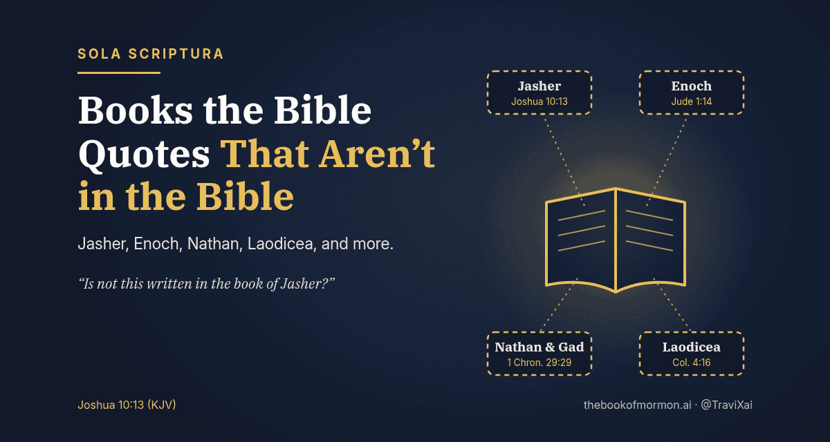 Books the Bible Quotes That Aren’t in the Bible (Jasher, Enoch, and More)