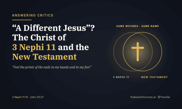 “A Different Jesus”? The Christ of 3 Nephi 11 and the New Testament