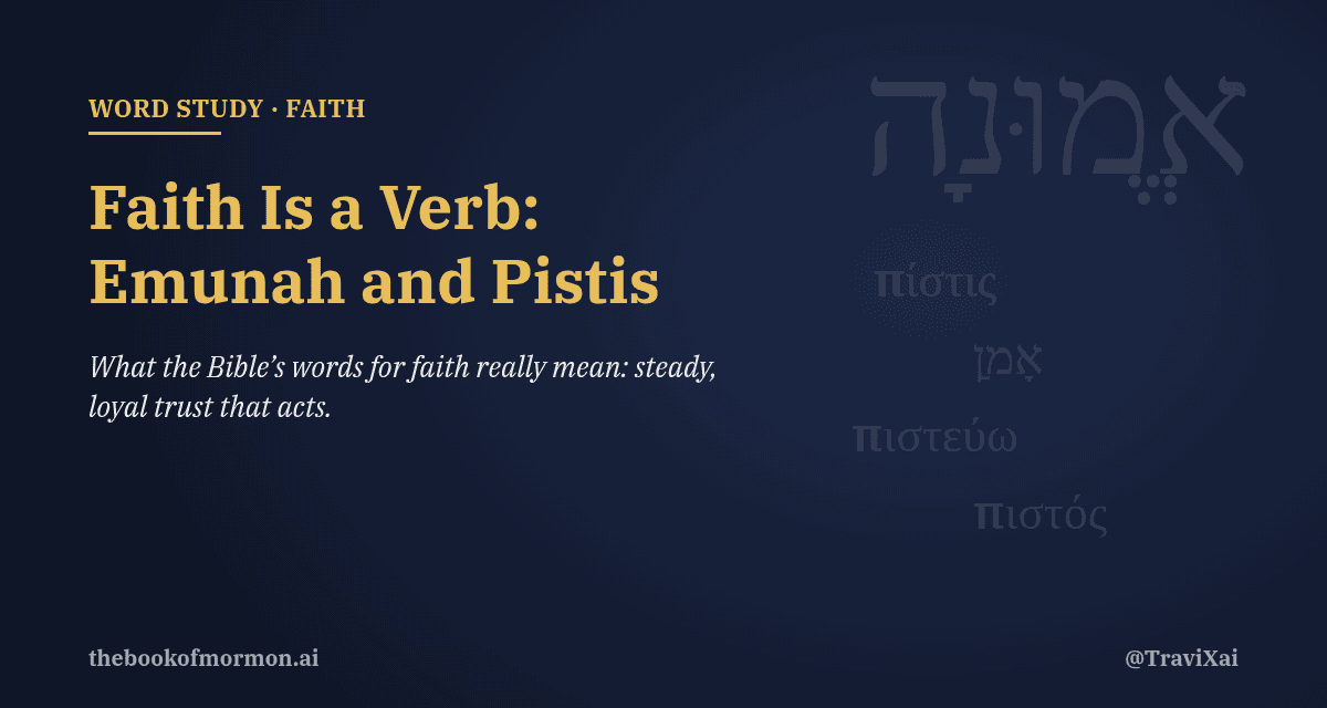 Faith Is a Verb: What Emunah and Pistis Really Mean