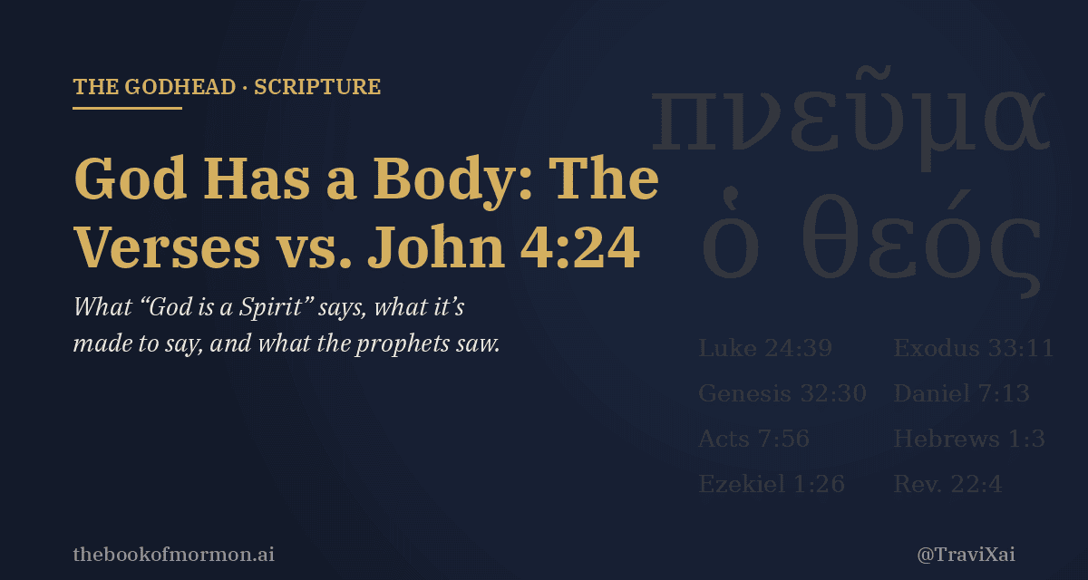 God Has a Body: The Verses vs. John 4:24