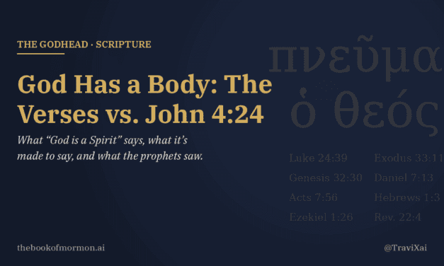 God Has a Body: The Verses vs. John 4:24