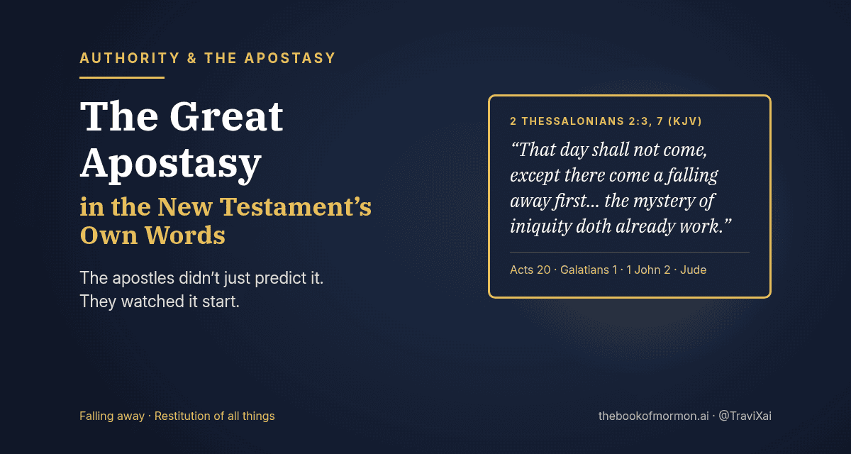 The Great Apostasy in the New Testament’s Own Words