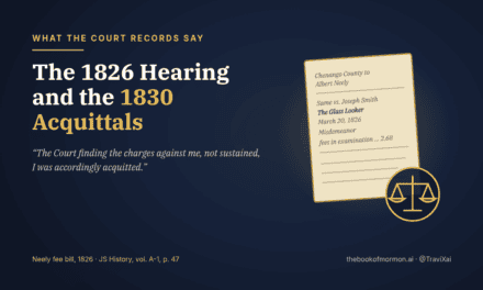 The 1826 Hearing and the 1830 Acquittals: What the Records Say