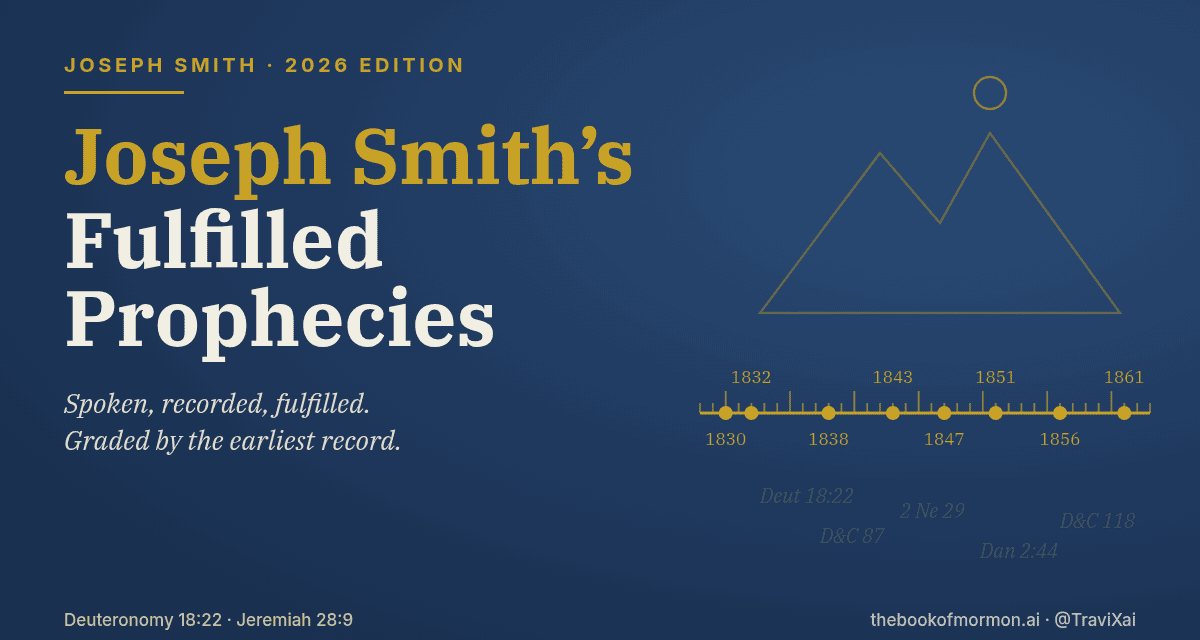 Joseph Smith’s Fulfilled Prophecies (2026 Edition)