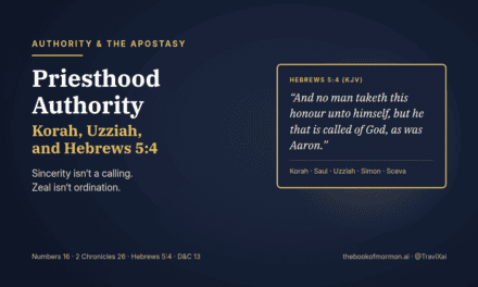Priesthood Authority: Korah, Uzziah, and Hebrews 5:4