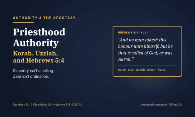 Priesthood Authority: Korah, Uzziah, and Hebrews 5:4