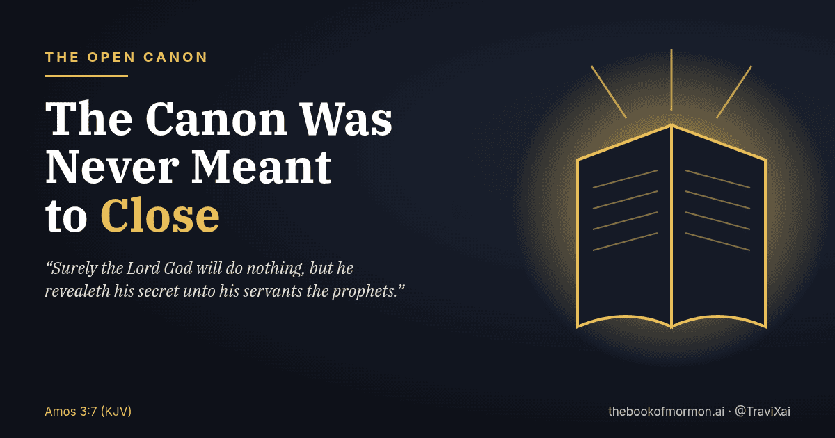 The Canon Was Never Meant to Close