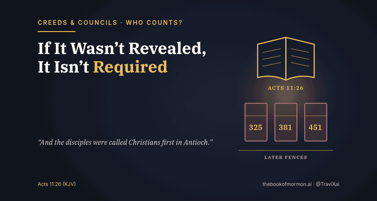 If It Wasn’t Revealed, It Isn’t Required: Councils and Who Counts as Christian