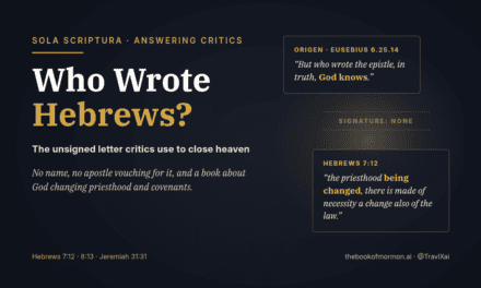 Who Wrote Hebrews? The Unsigned Letter Critics Use to Close Heaven