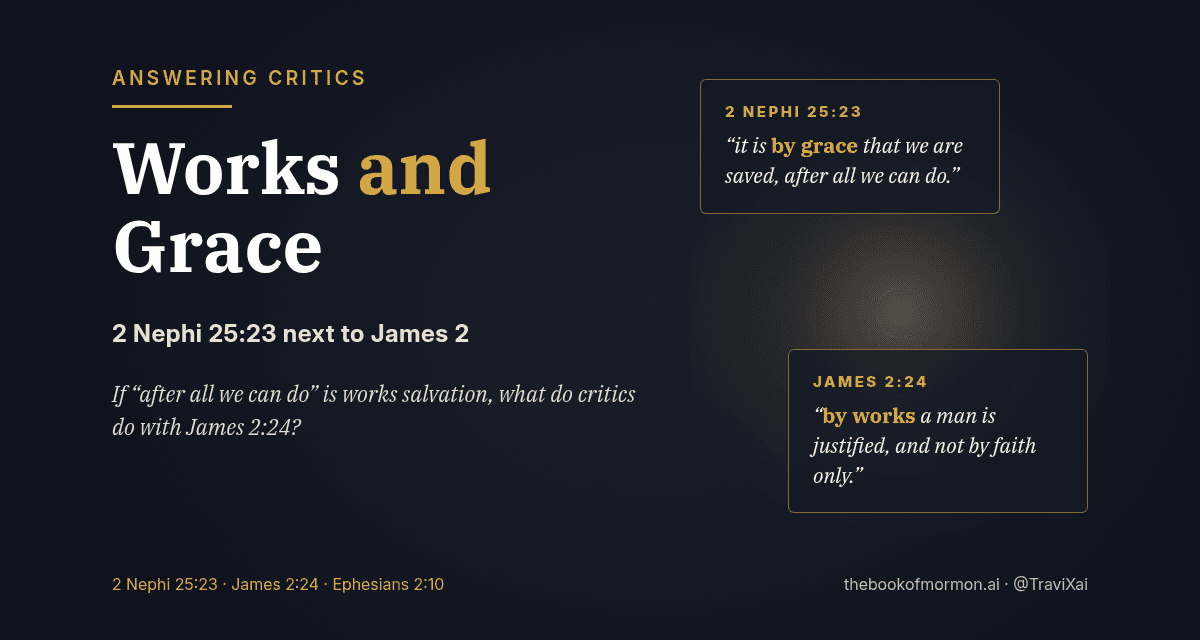 Works and Grace: 2 Nephi 25:23 Next to James 2