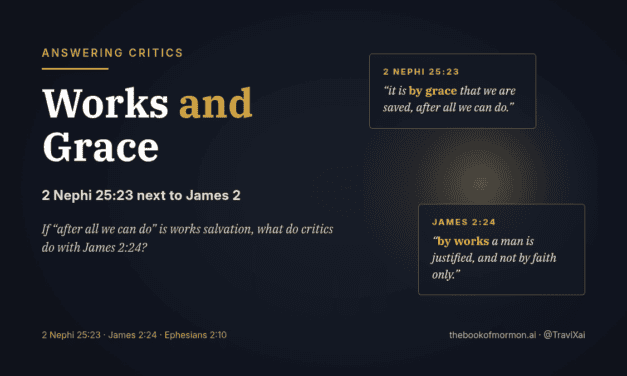 Works and Grace: 2 Nephi 25:23 Next to James 2