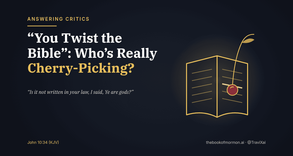 “You Twist the Bible”: Who’s Really Cherry-Picking?